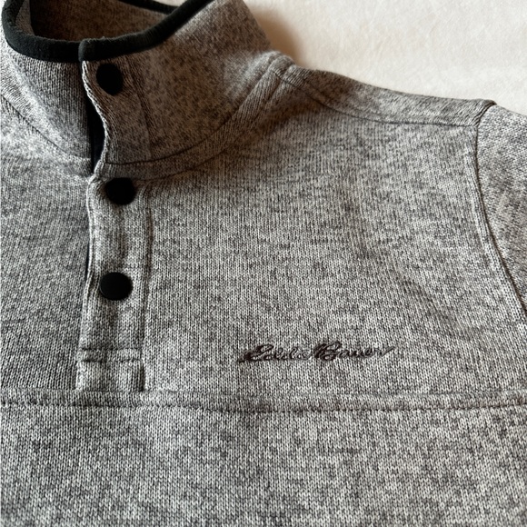 Eddie Bauer Men's Convector Snap Mock Sweater M Like New - Picture 9 of 11